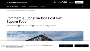 Commercial Construction Cost Per Square Foot - Digital Builder - inexpesnive warehouses in western usa
