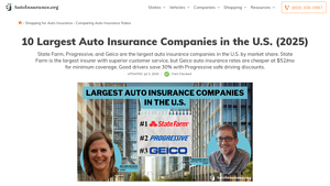 10 Largest Auto Insurance Companies in the U.S. (2025) - biggest insurance companies in usa
