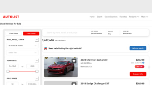 50 Best Used Vehicles for sale, Savings from $1939 - Autolist - auto usa used cars