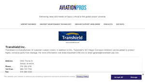 Transhield Inc. - Custom Fit Covers for Aircraft Protection