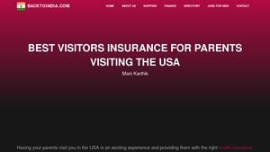 Best Visitors Insurance For Parents Visiting The USA - Return To India - insurance for parents visiting usa