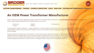 OEM Power Transformer Manufacturer | USA - Badger Magnetics - transformer manufacturers in usa