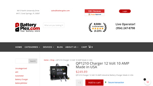 QP1210 Charger 12 Volt 10 AMP Made in USA - Batteryplex - battery charger made in usa