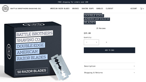 Made in U.S.A. Double Edge Safety Razor Blades - usa made blades