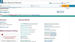 KCI USA Inc | BBB Business Profile | Better Business Bureau - kci usa inc
