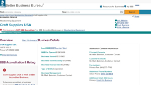 Craft Supplies USA | BBB Business Profile | Better Business Bureau - craft supplies usa provo