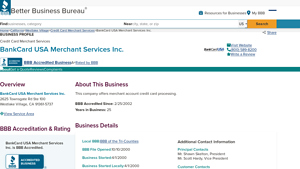 BankCard USA Merchant Services Inc. - Better Business Bureau - bankcard usa merchant services