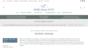 Stuffed Animals - Bella Luna Toys - stuffed toys made in usa