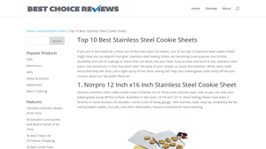 Top 10 Best Stainless Steel Cookie Sheets - Best ... - Best Choice Reviews - stainless steel cookie sheets made in usa