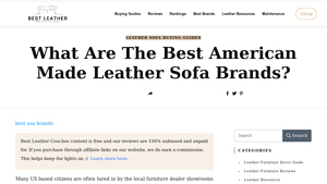 What Are The Best American Made Leather Sofa Brands? - leather sofa made in usa