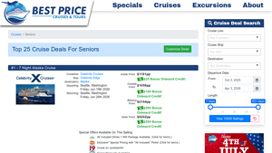 Top 25 Cruise Deals For Seniors - Best Price Cruises - last minute cruise deals for seniors from usa