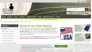 USA Made Fabrics | Cotton Textiles | Wholesale - Big Duck Canvas - textile suppliers usa
