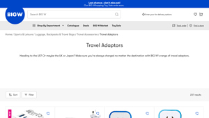 Travel Adaptors | Sports & Leisure - BIG W - electric plug adaptors for usa