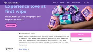 Bim Bam Boo Tree-Free Bamboo Toilet Paper - bamboo toilet paper made in usa