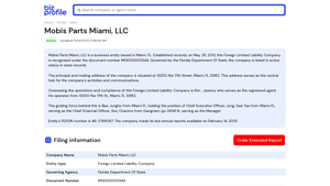 Mobis Parts Miami, LLC Miami, FL - filing information - mobis parts usa