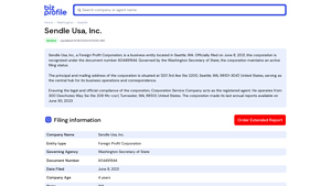 Sendle Usa, Inc. Seattle, WA - filing information - sendle usa inc