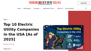 Top 10 Electric Utility Companies in the USA [As of 2025] - energy companies usa