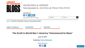 The Draft in World War I: America 