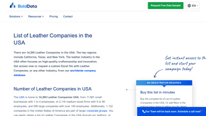 List of Largest Leather Companies in the USA [sample.csv] - BoldData - leather manufacturers in usa