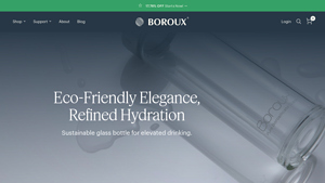 Glass Water Bottle - BOROUX - glass water bottle made in usa