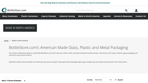 BottleStore.com's American Made Glass, Plastic and Metal Packaging - glass bottle manufacturers usa
