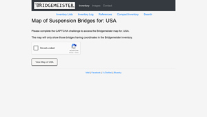 Map of Suspension Bridges for: USA - Bridgemeister - suspension bridges in usa
