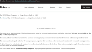 The Leading US Mining Companies | Brimco - largest mining companies in usa