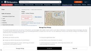 Texas | Map, Population, History, & Facts | Britannica - part of texas in usa