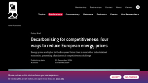Decarbonising for competitiveness: four ways to reduce European energy ... - industrial energy power cost usa vs europe