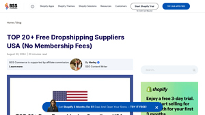 TOP 20+ Free Dropshipping Suppliers USA (No Membership Fees) - BSS Commerce - dropship distributors usa