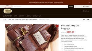 Leather Carry On Luggage | Made In USA | Buffalo Billfold Company - luggage made in usa