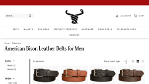 American Bison Leather Belts for Men | Crafted by Hand - leather belts made in usa