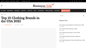 Top 10 Clothing Brands in the USA 2025 - businesstalkmagazine.com - top apparel brands in usa