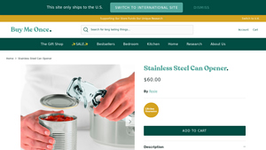 Rosle Stainless Steel Can Opener | Buy Me Once - can opener made in usa