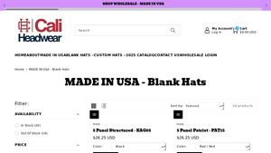 MADE IN USA - Blank Hats - CaliHeadwear - caps made in usa
