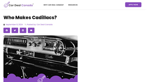 Who Makes Cadillacs? - Car Deal Canada - is cadillac made in the usa