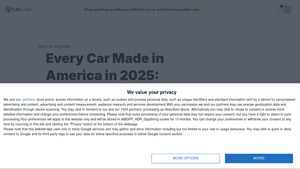 Every Car Made in America in 2025: See Final Assembly Locations - car brands made in usa