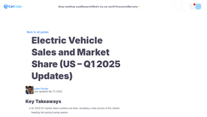 Electric Vehicle Sales and Market Share (US - Q1 2025 Updates) - ev manufacturers usa