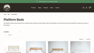 Platform Beds | Craft Your Dreams - Carolina Leg Co - bed frame made in usa