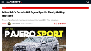Mitsubishi's Decade-Old Pajero Sport Is Finally Getting Replaced - mitsubishi pajero sport usa
