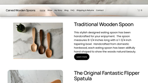 Carved Wooden Spoons - wood spoons made in usa