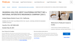 SKANSKA USA CIVIL WEST CALIFORNIA DISTRICT INC v. NATIONAL INTERSTATE ... - skanska usa civil inc