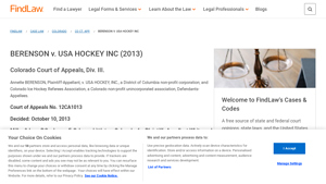 BERENSON v. USA HOCKEY INC (2013) | FindLaw - usa hockey inc