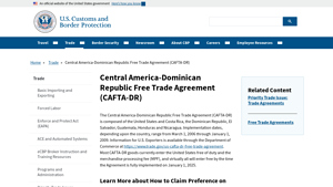 Central America-Dominican Republic Free Trade Agreement (CAFTA-DR) - dominican republic part of usa