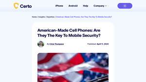American-Made Cell Phones: Are They Safer? | Certo Software - usa made mobile phones