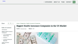 Top 10 Biggest Health Insurance Companies in US Market Today - CGAA - biggest insurance companies in usa