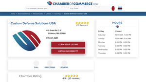 Custom Defense Solutions USA - Chamber of Commerce - custom defense solutions usa