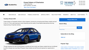 What Subaru Models are Built in the U.S.? | Crews Subaru of Charleston - are subarus made in usa