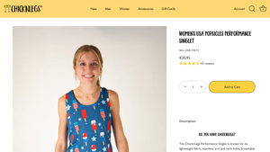 Chicknlegs - Women's USA Popsicles Performance Singlet