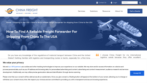 Shipping from China to USA | Freight Forwarder from China to the US - usa to china transportation services
